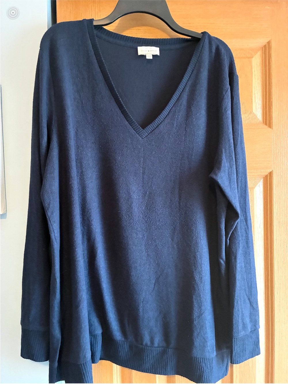 Lucky Brand Navy Blue V-Neck Sweater